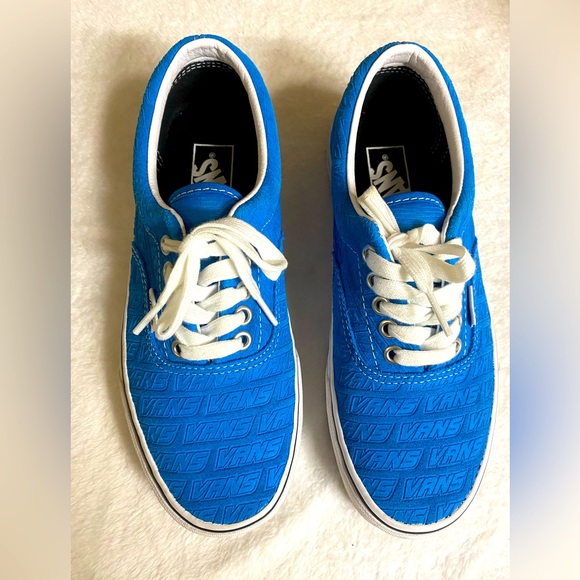 Vans Era Vans Emboss Casual women’s sneaker. Blue and white. Skater shoes Size 8 - Picture 2 of 7